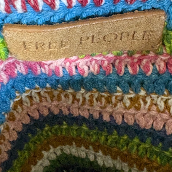 Free People Cotswold colorful striped bohemian crochet tote bag. New with tags. - Picture 7 of 10